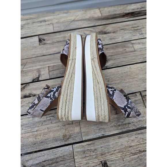 Lucky Brand Jeneka Platform Sandals women's size‎ 9 snake print espadrille - Picture 7 of 9